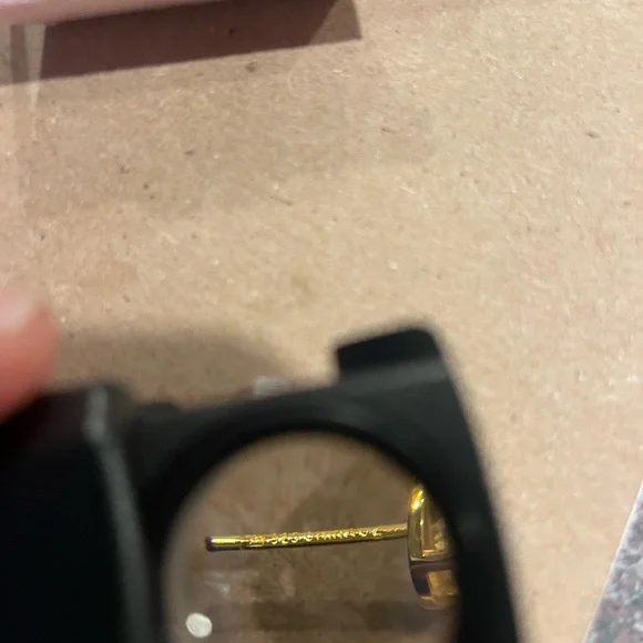 Diamonique Sterling Silver-14K Gold Over Bezel Necklace & Stud Earrings Set NIB - Picture 13 of 15